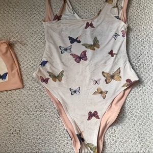 Otravez butterfly print one-piece swimsuit